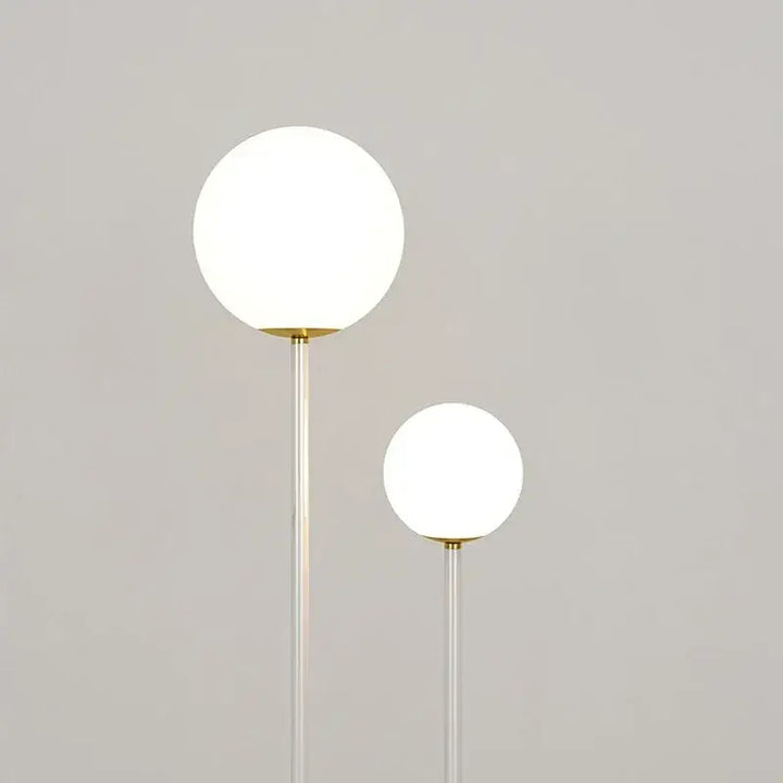 Lampadaire contemporain avec deux boules lumineuses chic