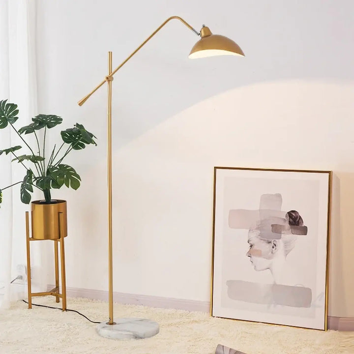 Lampadaire contemporain en métal avec tête orientable style épuré