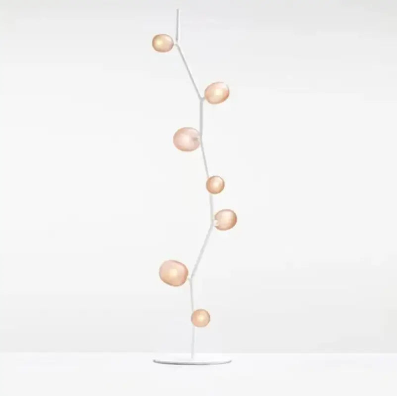 Lampadaire décoratif moderne en métal et globes en verre élégant