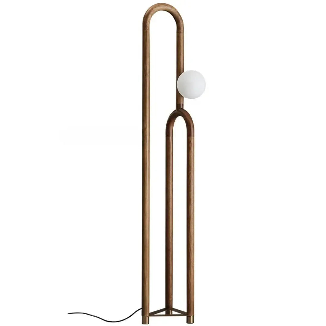 Lampadaire design contemporain avec boule lumineuse moderne