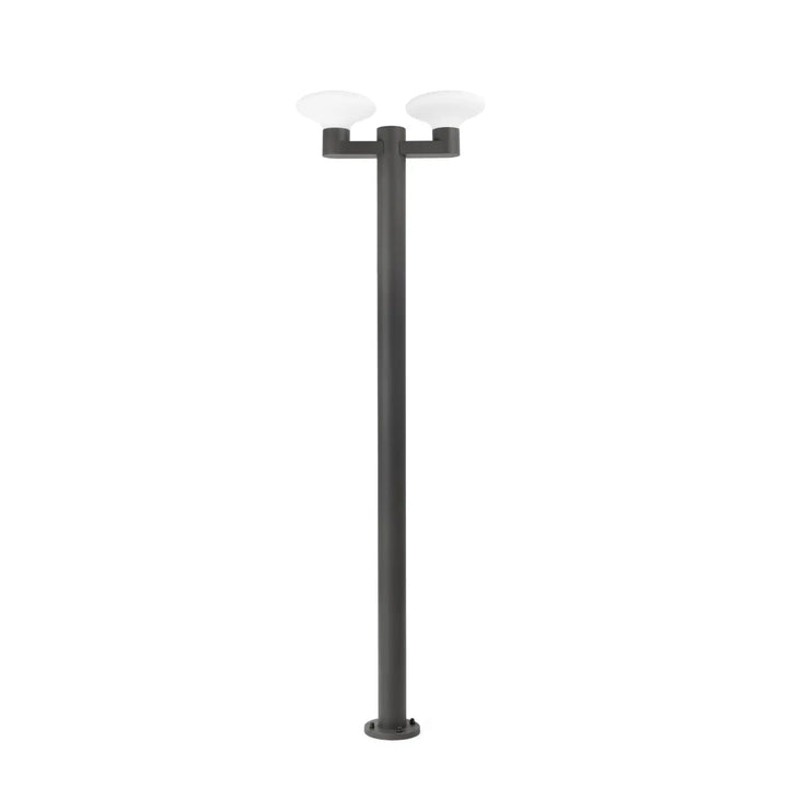 Lampadaire extérieur Blubs 2 lumières gris foncé de Faro Barcelona