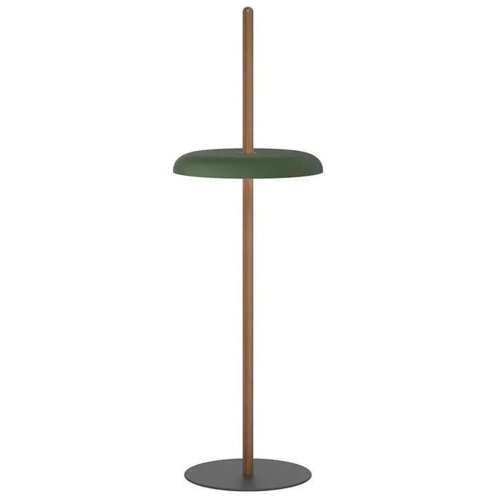 Lampadaire sans fil Nivél en bois massif et acier coloré