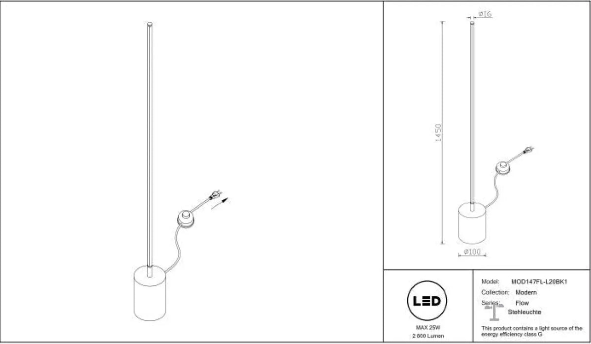 Schéma d'installation du luminaire