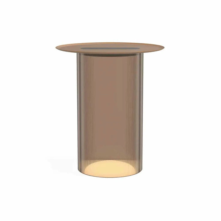 Lampadaire Carousel bronze, plateau terracotta