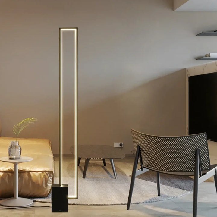 Lampadaire led design contemporain minimaliste noir moderne