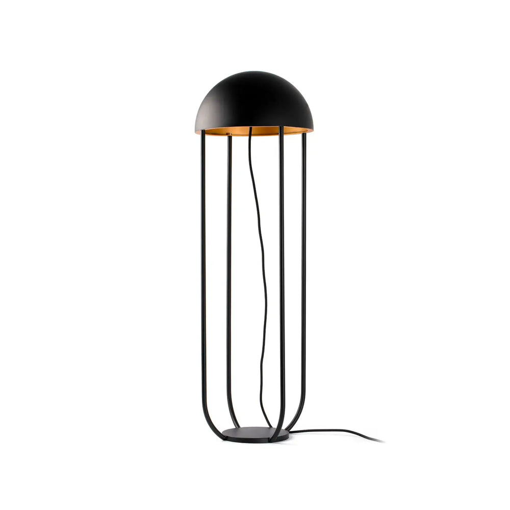 Lampadaire Jellyfish noir et doré de Faro Barcelona