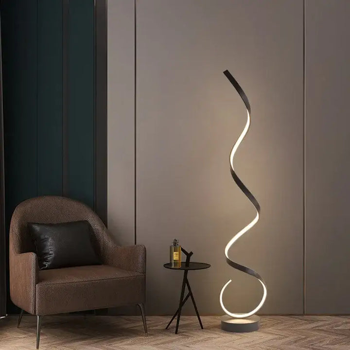 Lampadaire led sculptural noir ou blanc luminaire chic