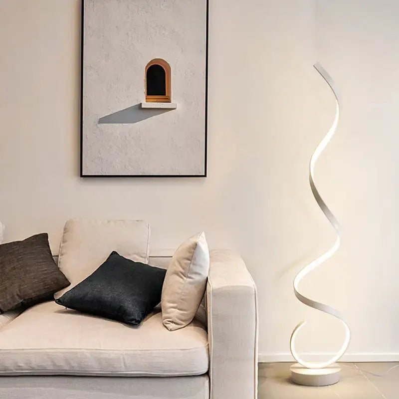 Lampadaire led sculptural noir ou blanc luminaire chic