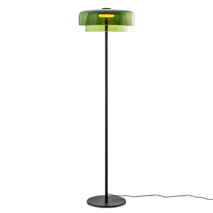 Lampadaire Levels 2 en verre soufflé vert #couleur_vert