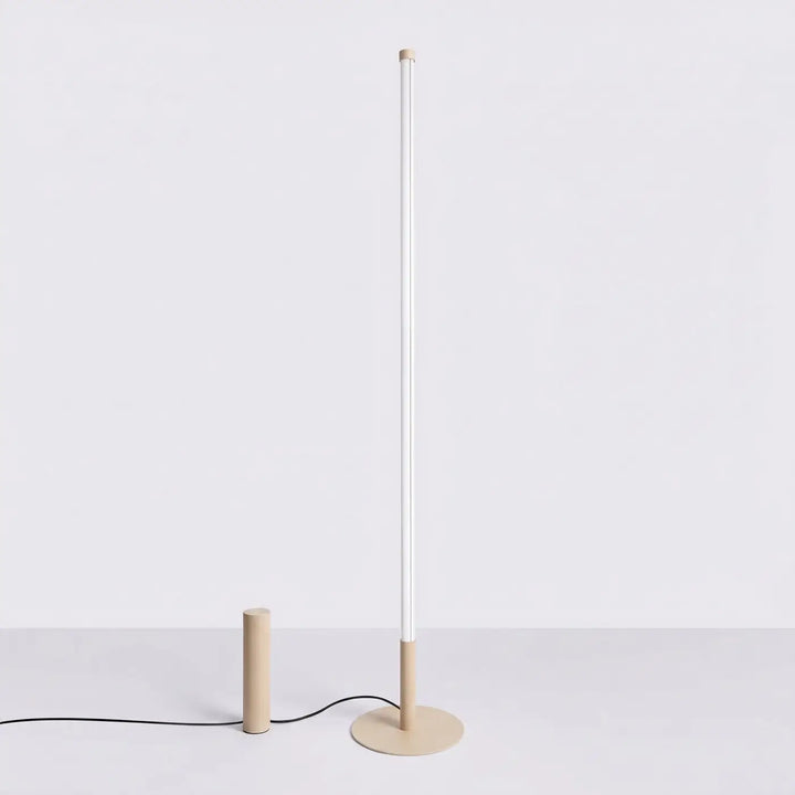 Lampadaire TRANG beige éteinte, vue d'ensemble