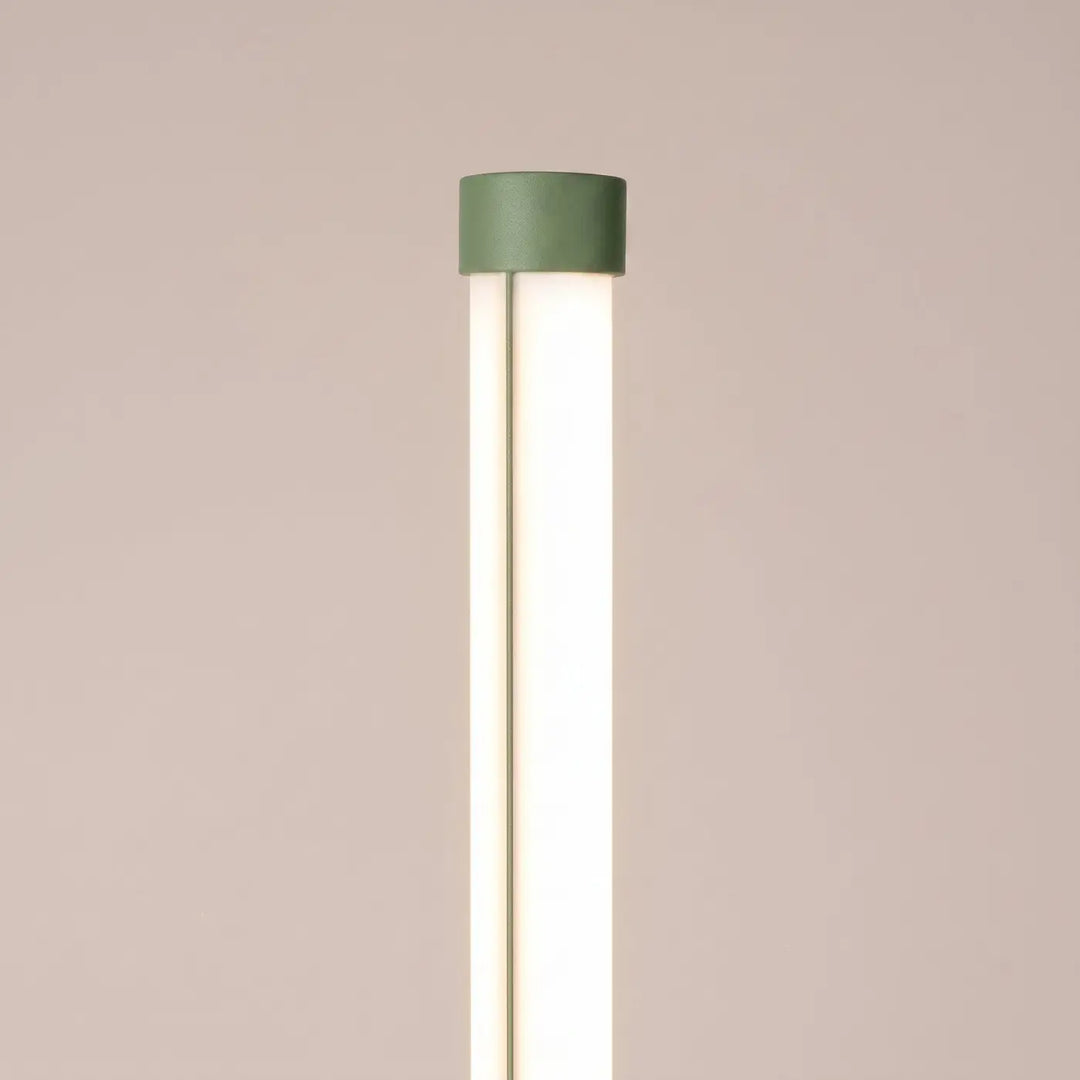 Lampadaire TRANG sauge détail du sommet du tube