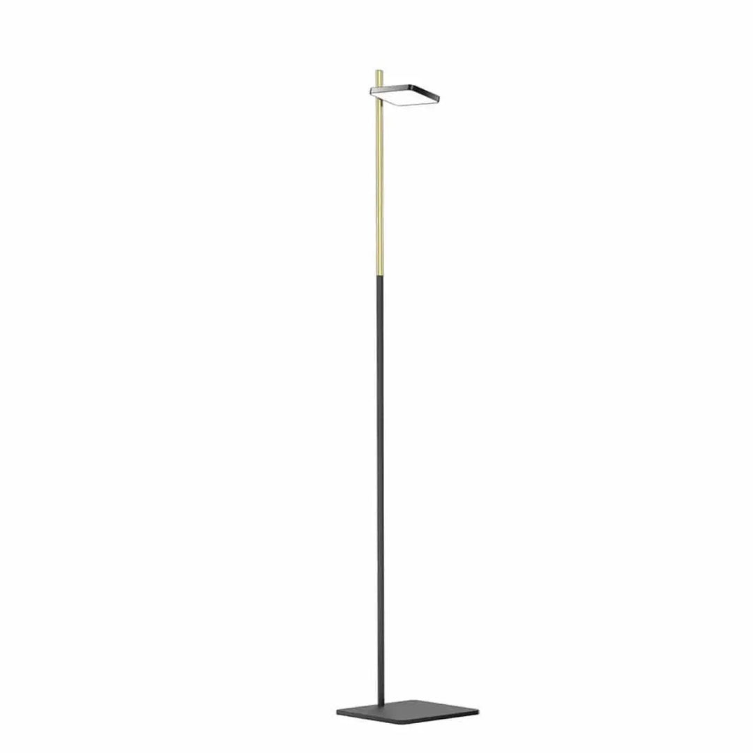 Lampadaire Talia noir à tige dorée