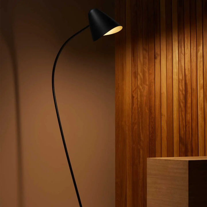 Lampadaire Organic en acier noir dans un intérieur