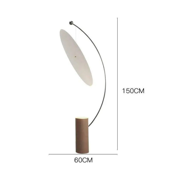 Lampadaire Rond Sur Pied Design Blanc En Aluminium