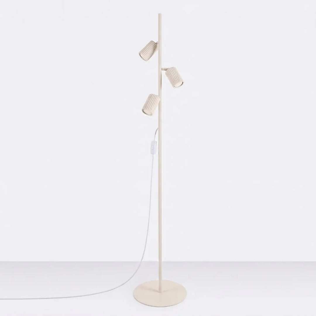 Lampadaire beige éteint
