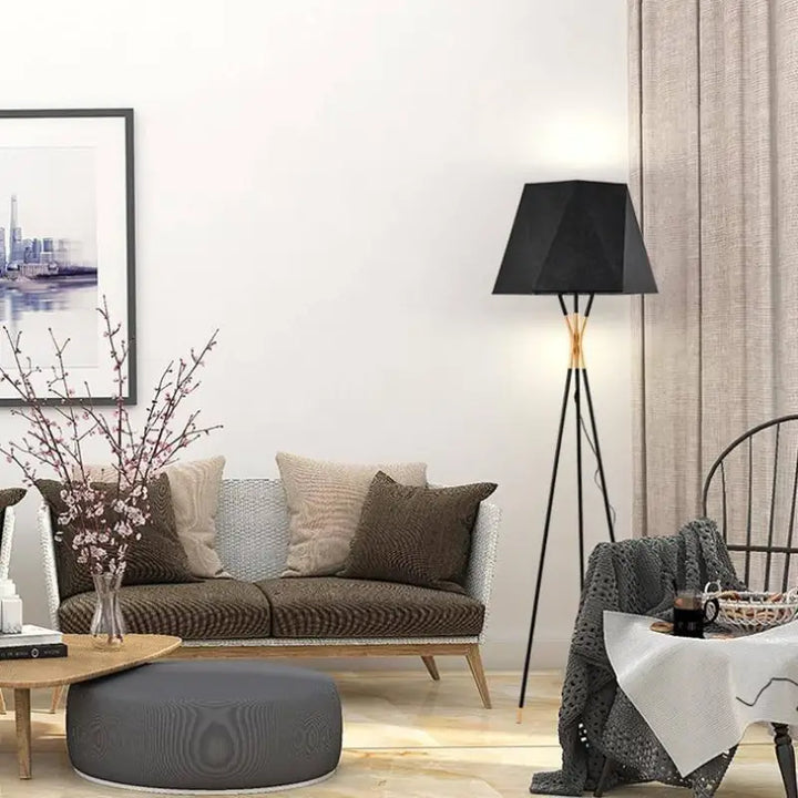Lampadaire Sur Pied Original En Aluminium Disque Incliné