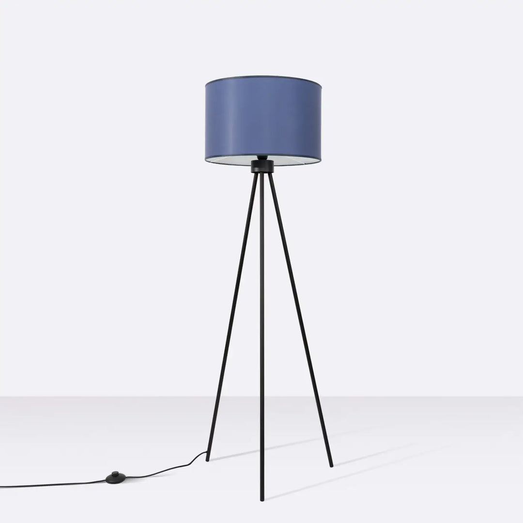 Lampadaire bleu marine/noir éteint