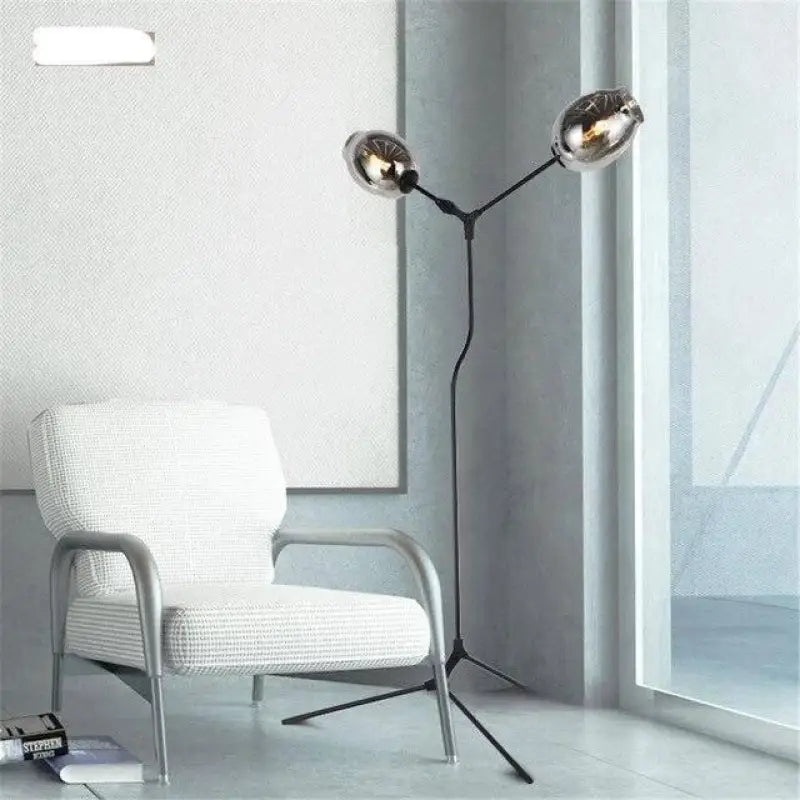 Lampadaire En Verre Soufflé Design Œil Noir
