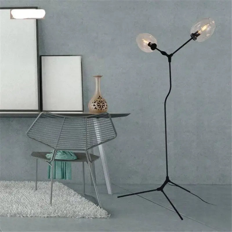 Lampadaire En Verre Soufflé Design Œil Noir