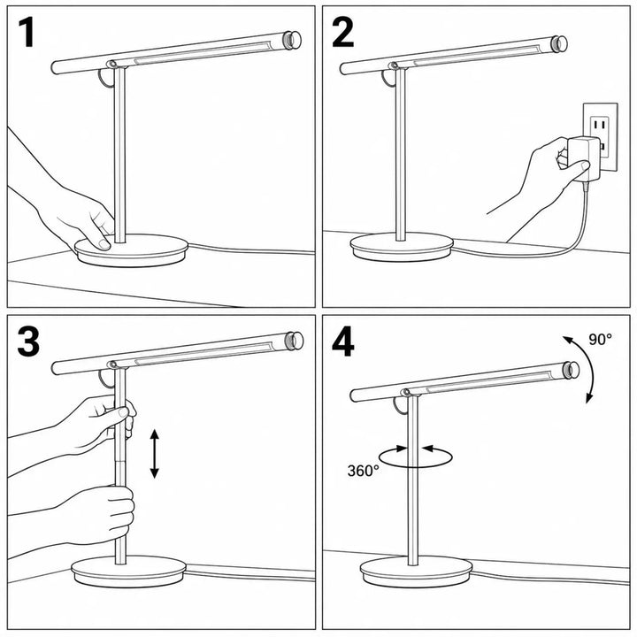 Lampe brazo lampe de chevet avec bras métallique fin et base circulaire en verre pyrex minimaliste design pablo designs