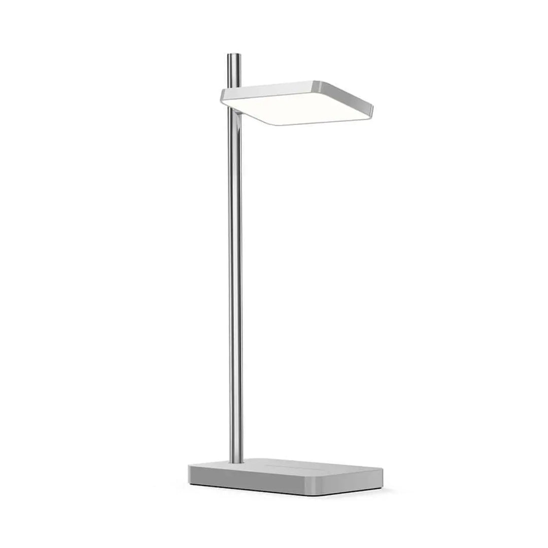 Lampe de bureau Talia grise à tige argentée