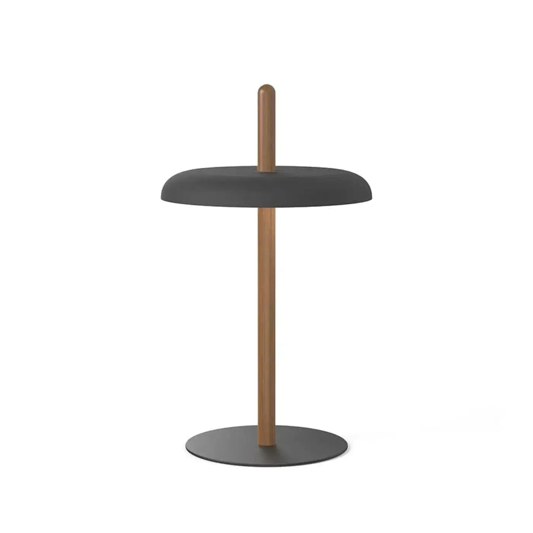 Lampe de chevet sans fil Nivél en bois et acier coloré