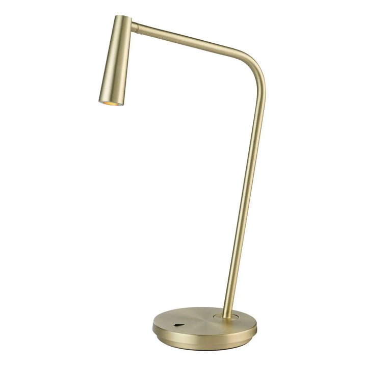 Lampe de chevet Gamma dorée en acier et aluminium #couleur_dore