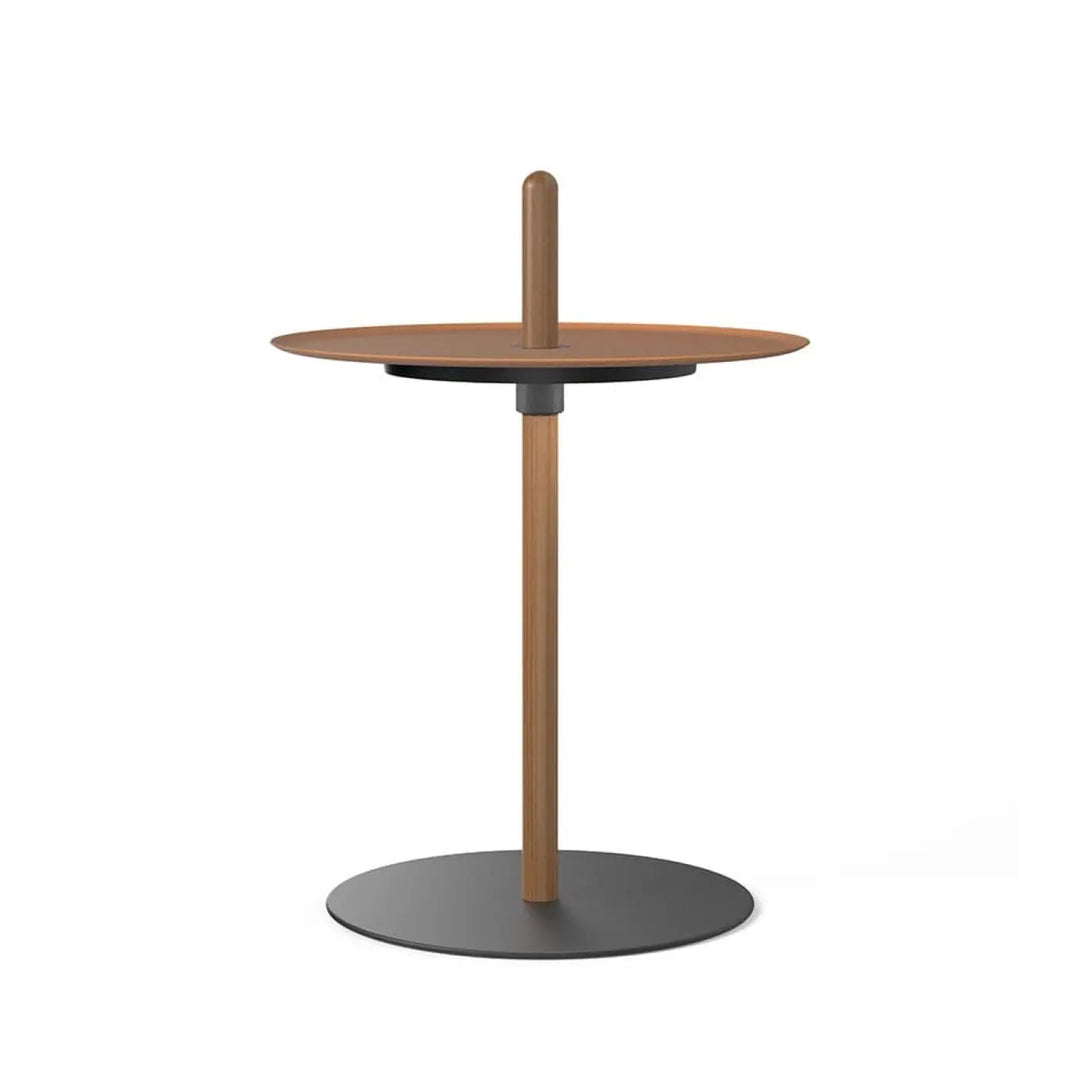 Lampe de chevet Nivél Guéridon avec plateau et pied en bois
