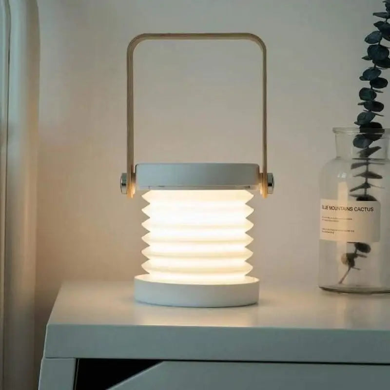 Lampe De Chevet Lanterne En Bois Gris Ou Blanc