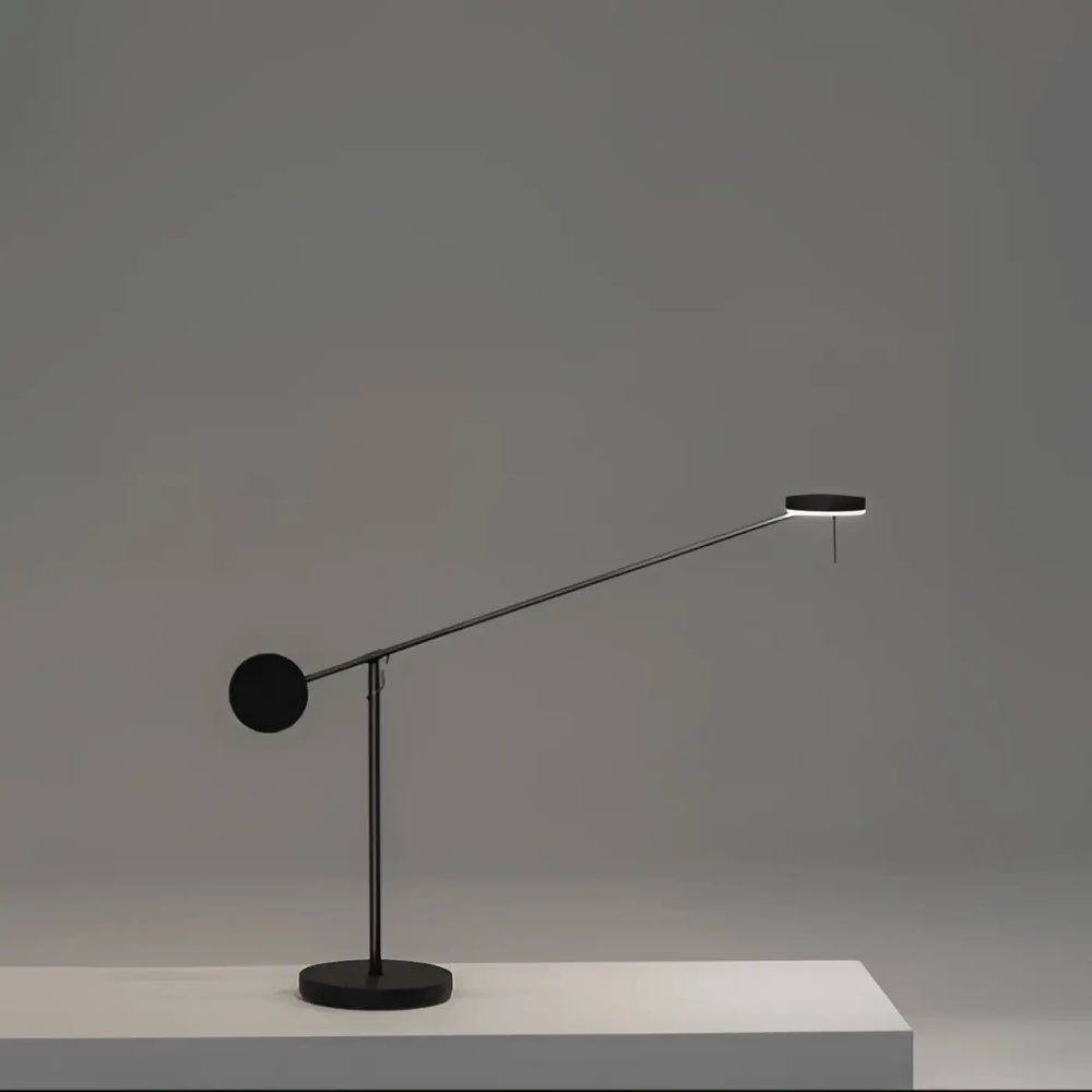 Lampe de chevet zara lampe de bureau noire minimaliste avec bras articulé élégant et base circulaire