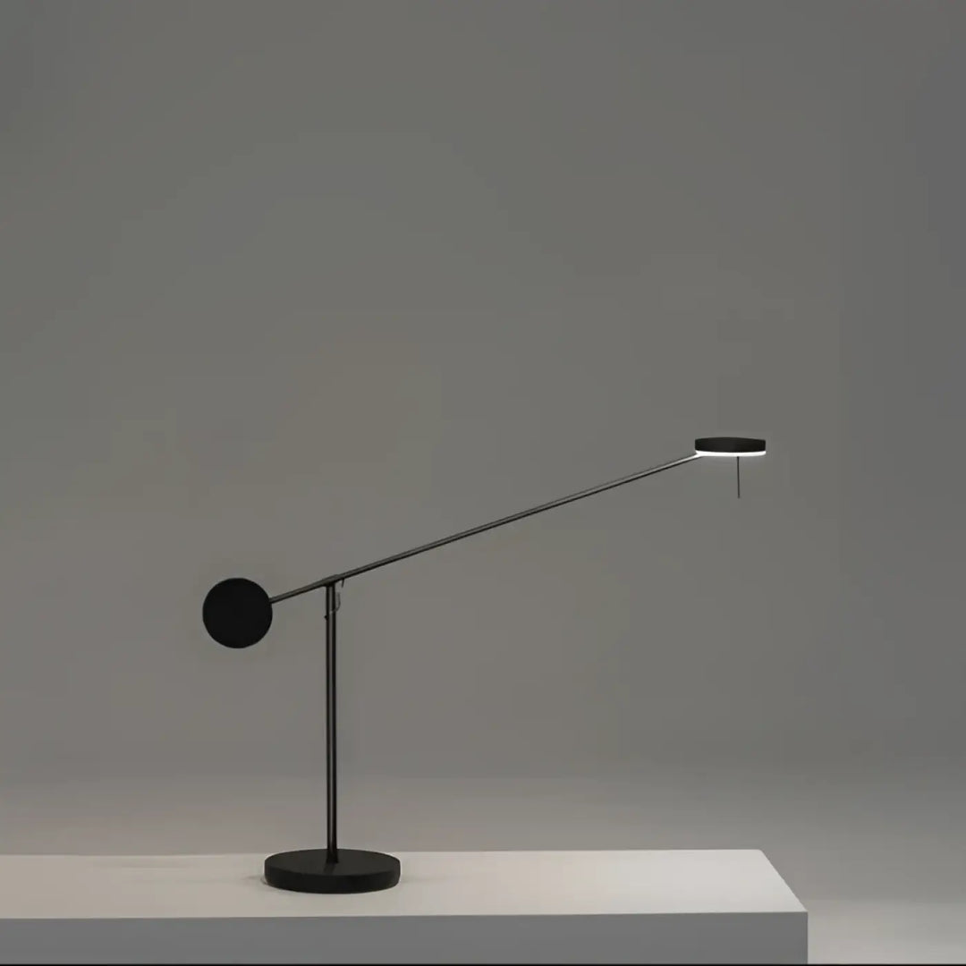 Lampe de chevet zara lampe de bureau noire minimaliste avec bras articulé élégant et base circulaire