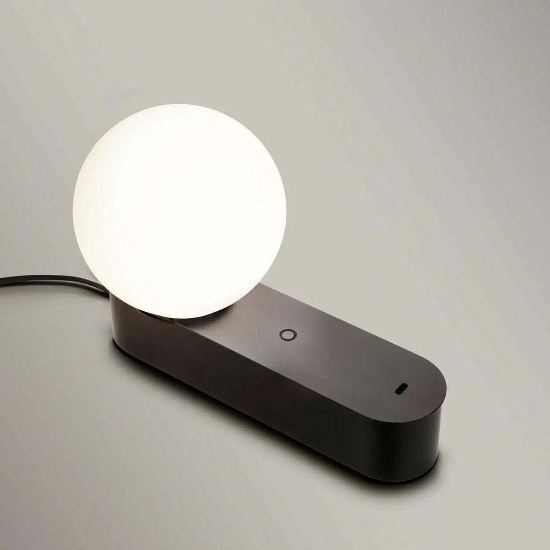 Lampe Perlina noire en métal et verre #couleur_noir
