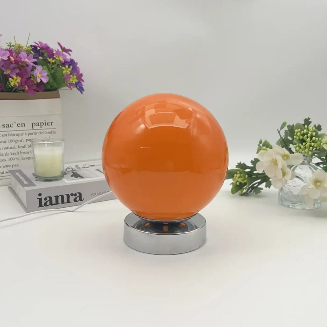 Lampe de chevet scandinave ronde couleur creme design