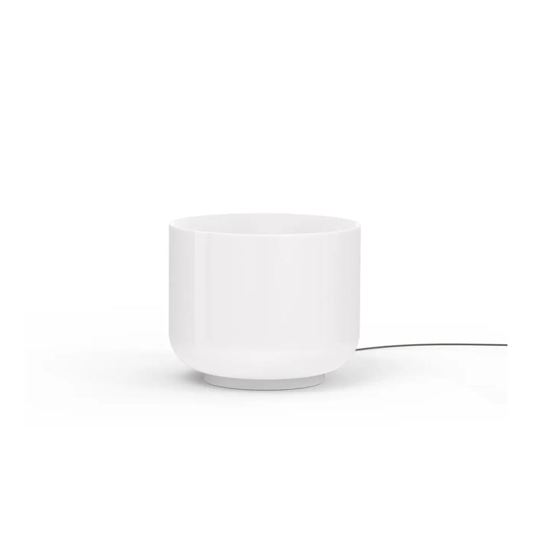 Lampe de chevet Totem Pablo Designs en verre opale soufflé, globe B en bas
