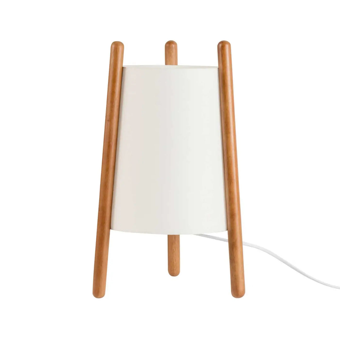 Lampe de chevet Woody en bois et tissu