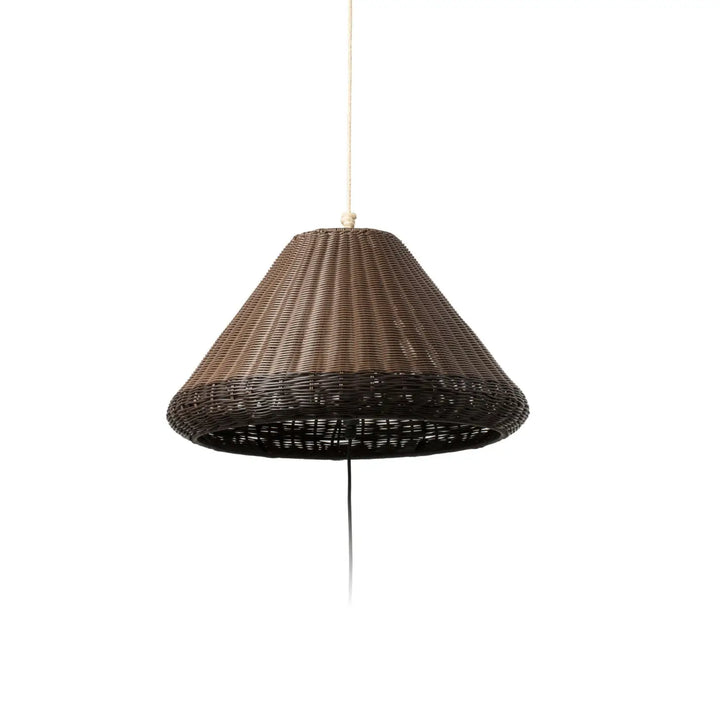 Lampe portable Saigon Out W70 en osier synthétique de Faro Barcelona