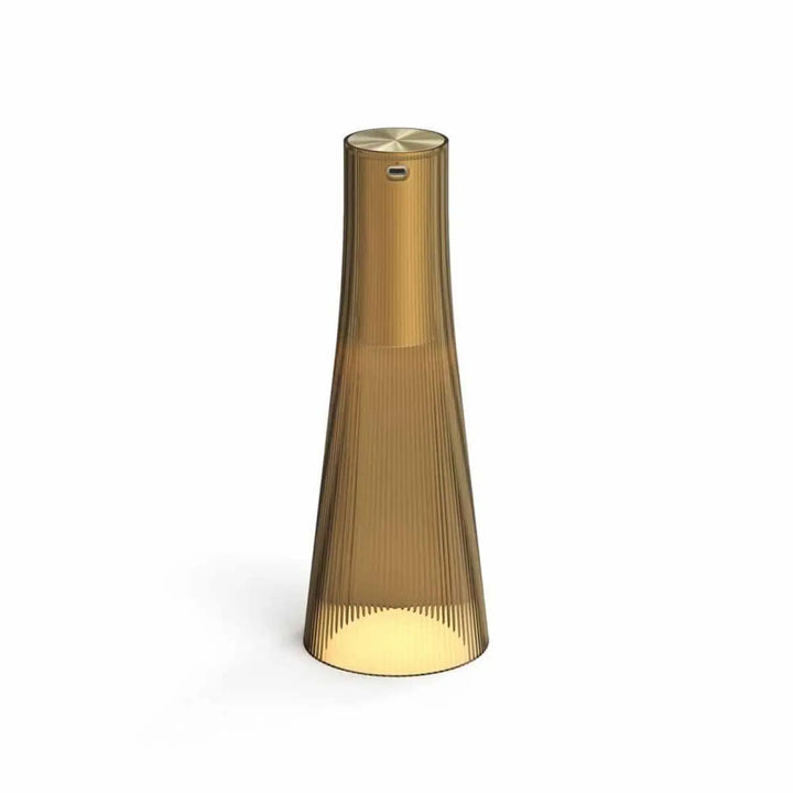 Lampe Candél, diffuseur bronze et module doré