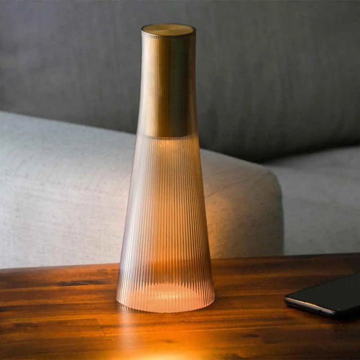 Lampe Candél en aluminium et acrylique