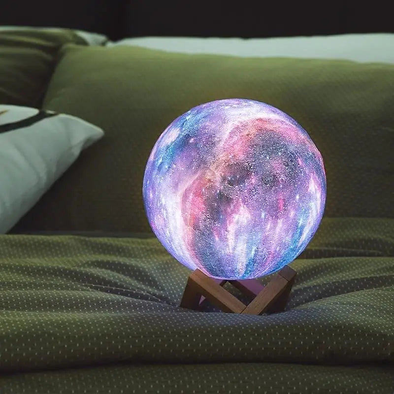Lampe Galaxie Multicolore à Effet 3D en Acrylique