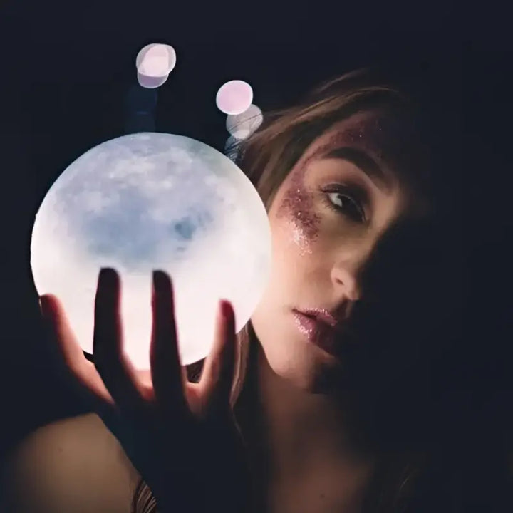 Lampe Lune 3D Sphère Multicolore Éclairage LED