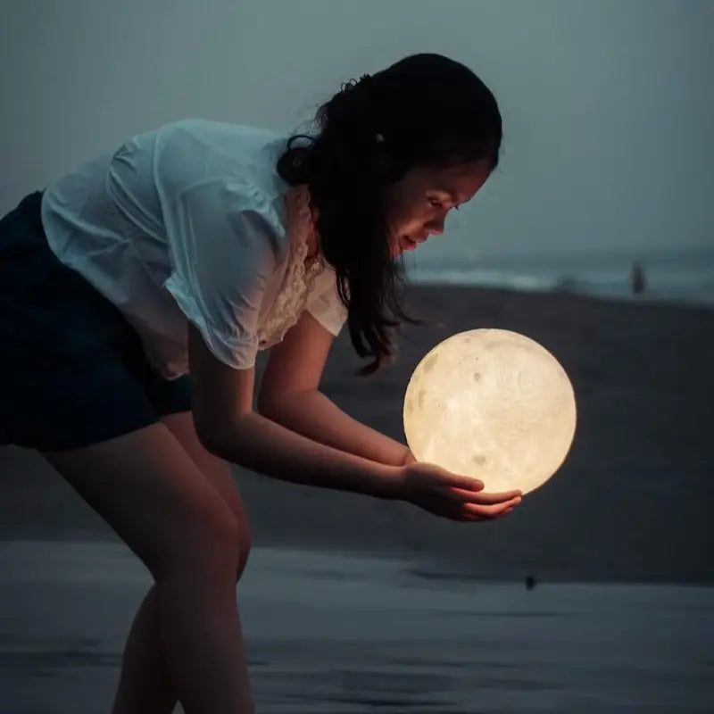 Lampe Lune 3D Sphère Multicolore Éclairage LED