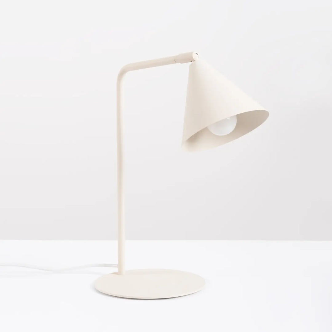 Lampe à poser beige éteinte