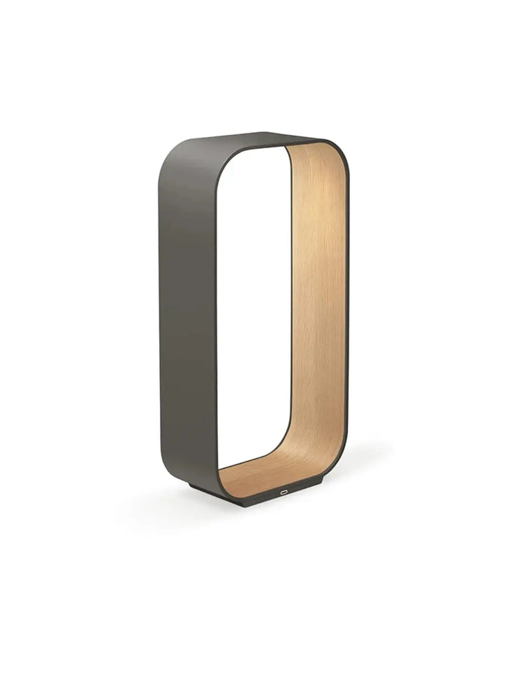 Lampe Contour grise à intérieur en chêne, 63,5 cm