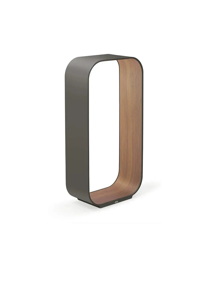 Lampe Contour grise à intérieur en noyer, 63,5 cm