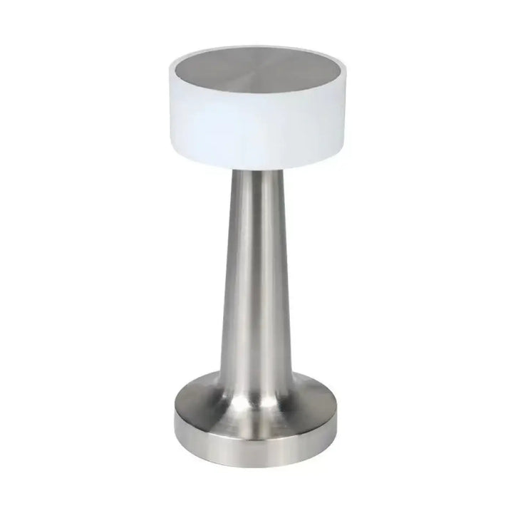 Lampe de table ninou en acier inoxydable avec design minimaliste, variateur tactile et décoration intérieure moderne