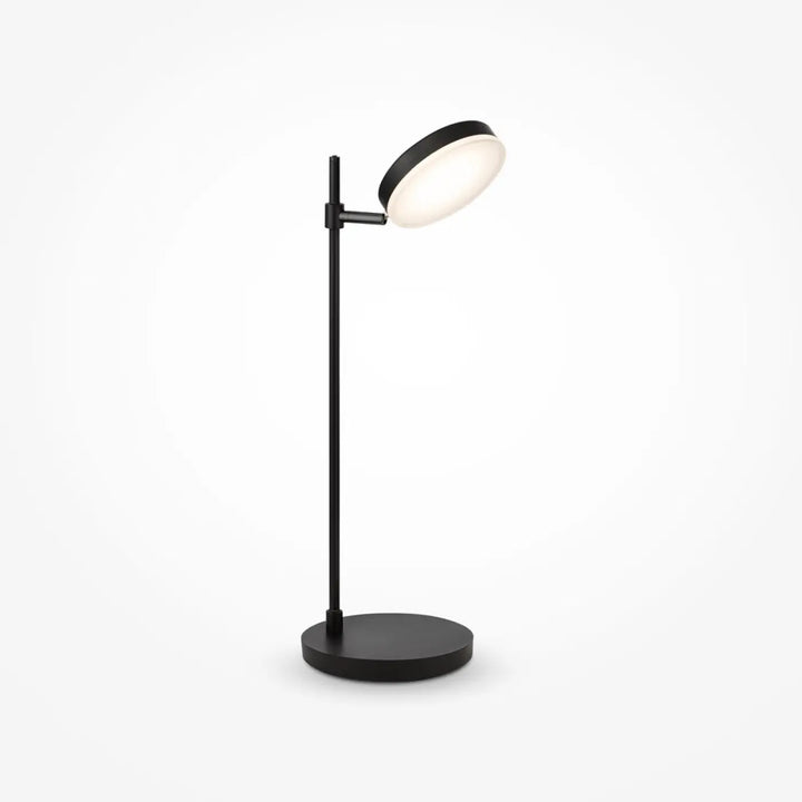 Lampe de chevet fad métal noir avec tête ronde orientable et bras en métal minimaliste à lumière blanche douce