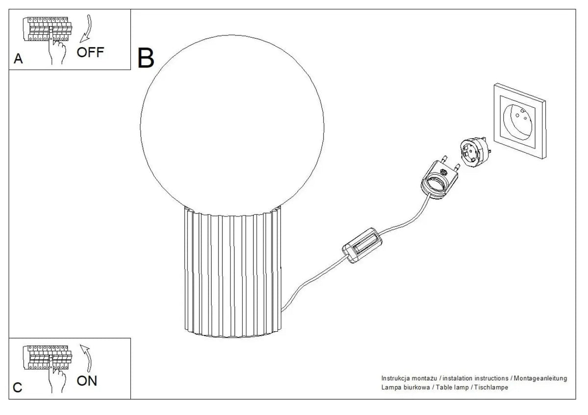 Schéma d'installation du luminaire