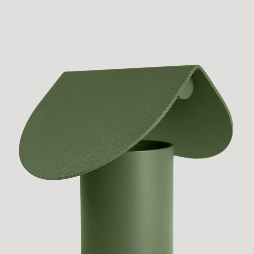 Lampe à poser BISCUIT vert olive détail de l'abat-jour