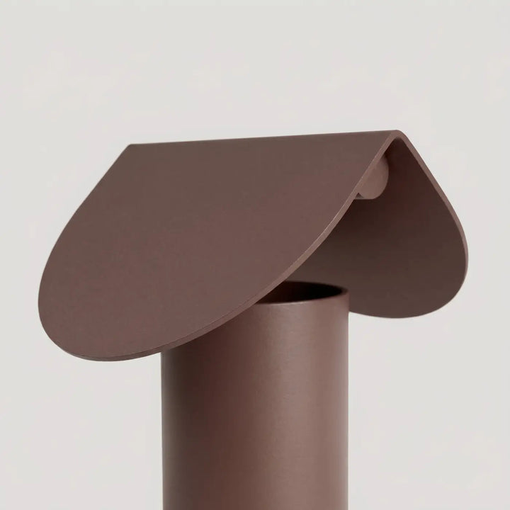 Lampe à poser BISCUIT marron détail de l'abat-jour