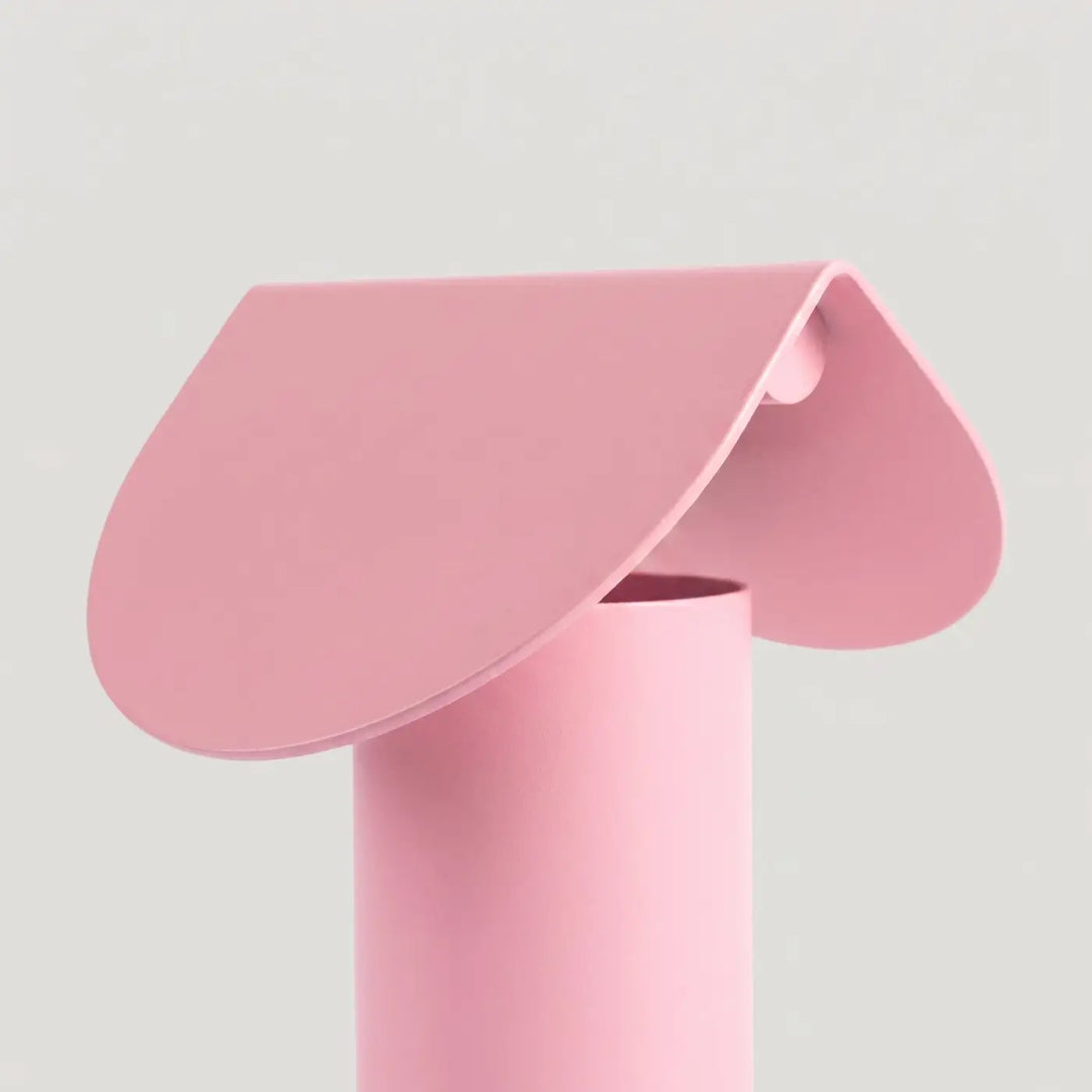 Lampe à poser BISCUIT rose détail de l'abat-jour